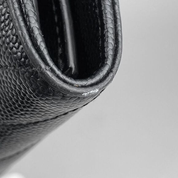 Yves Saint Laurent YVES Saint Laurent Logo Fold Long Wallet Billfold Coin Purse - Picture 3 of 8